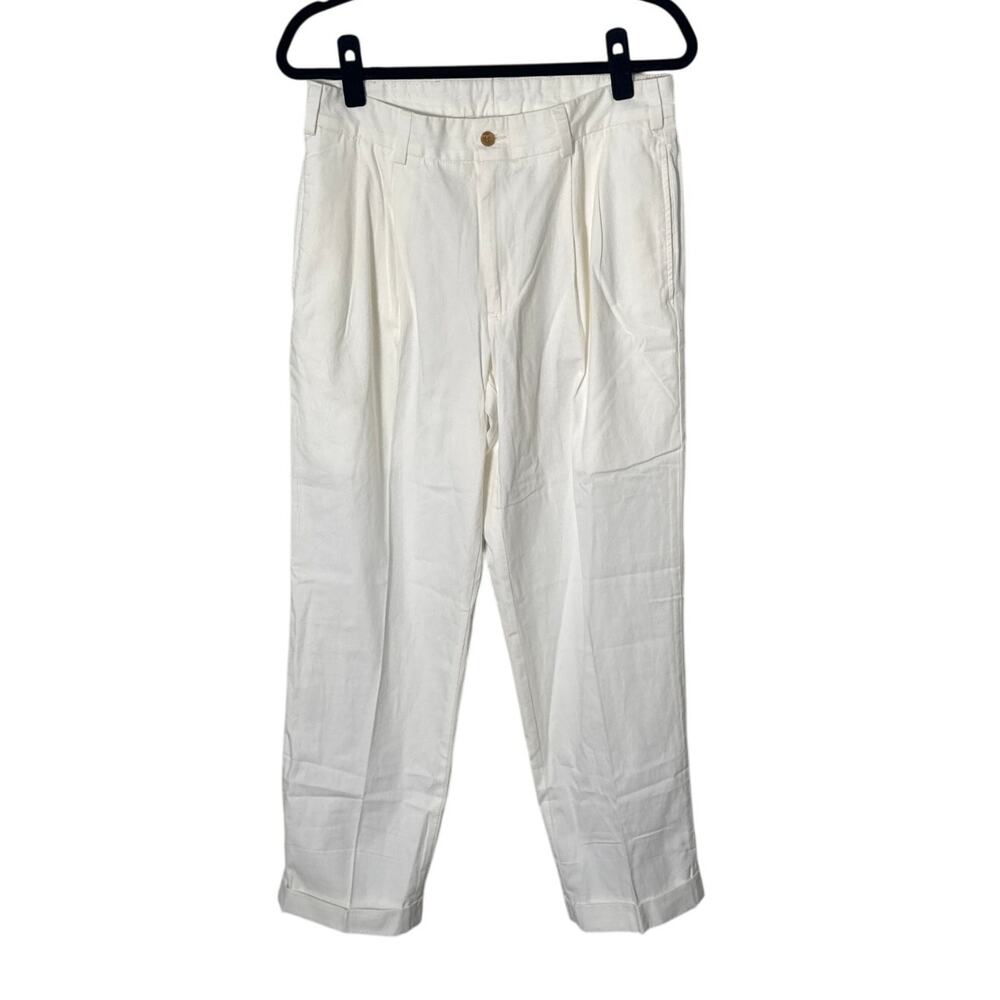 NWT Bills Khakis Mens M2P‎ Classic Fit Pleated Pants White Size 32